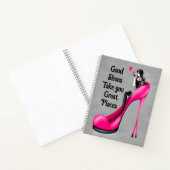 Mode diva in Stiletto roze Notitieboek (Binnen)