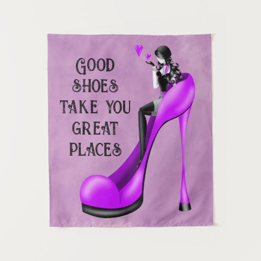 Mode Diva in Stiletto Wandkleed (Voorkant)