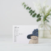 Mode Diva  Kitty Kat Visitekaartjes Blauw (Staand voorkant)