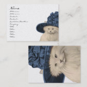 Mode Diva  Kitty Kat Visitekaartjes Blauw (Voorkant / Achterkant)