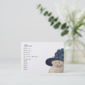 Mode Diva  Kitty Kat Visitekaartjes Blauw (Staand voorkant)