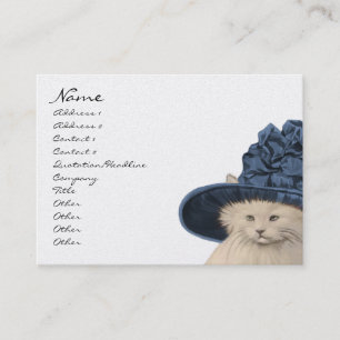 Mode Diva  Kitty Kat Visitekaartjes Blauw
