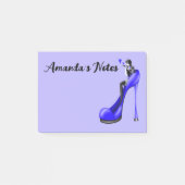Mode diva notities voor blauwe stiletto schoenen post-it® notes (Voorkant)
