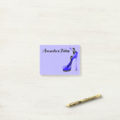 Mode diva notities voor blauwe stiletto schoenen post-it® notes (Op bureau)