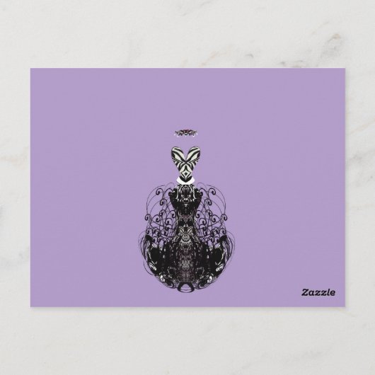 Mode Diva Retro  Jurk Aangepaste Kaart Kleur (Achterkant)