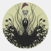 Mode Diva Ronde Sticker (Voorkant)