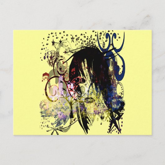 Mode Diva Swirled Briefkaart (Voorkant)