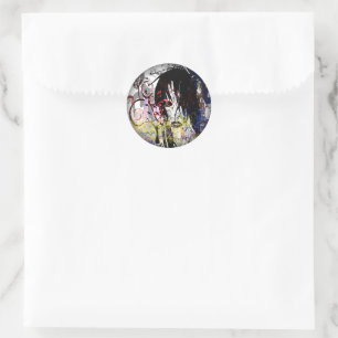 Mode Diva Swirled Ronde Sticker