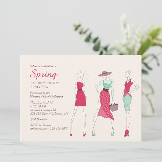 Mode Diva Uitnodiging (Staand voorkant)