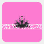 Mode diva uitnodigingen, flyers en stickers (Voorkant)