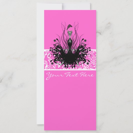 Mode Diva Uitnodigingen, Flyers en stickers Kaart (Achterkant)