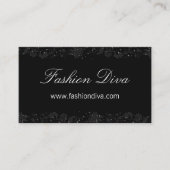 Mode Diva vrouw silhouet Visitekaartje (Voorkant)