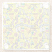 Mode: Doodle schetspatroon. Glazen Onderzetter (Achterkant)