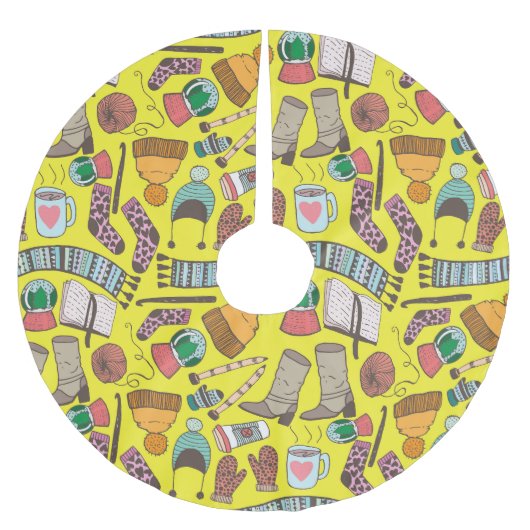 Mode: Doodle schetspatroon. Kerstboom Rok (Voorkant)