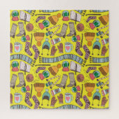 Mode: Doodle schetspatroon. Legpuzzel (Verticaal)