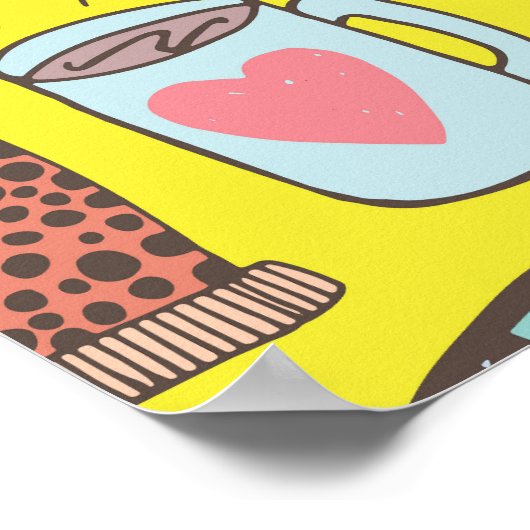 Mode: Doodle schetspatroon. Poster (Hoek)