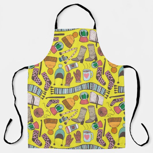 Mode: Doodle schetspatroon. Schort (Voorkant)