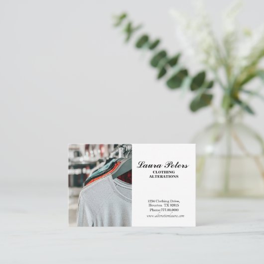 Mode Draag Kledingverandering Visitekaartje (Staand voorkant)