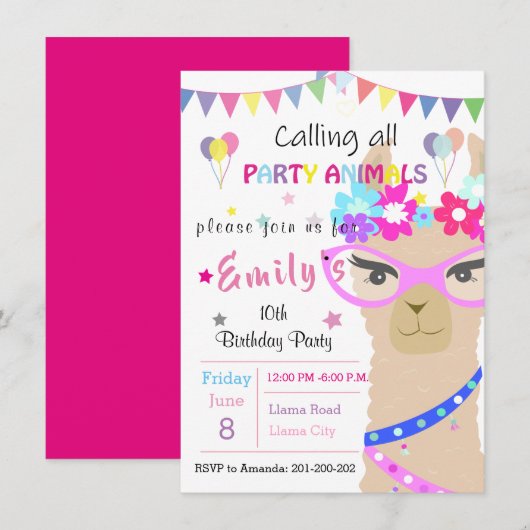 Mode drama llama kaart (Voorkant / Achterkant)