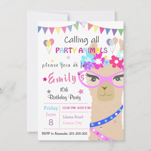 Mode drama llama kaart (Voorkant)