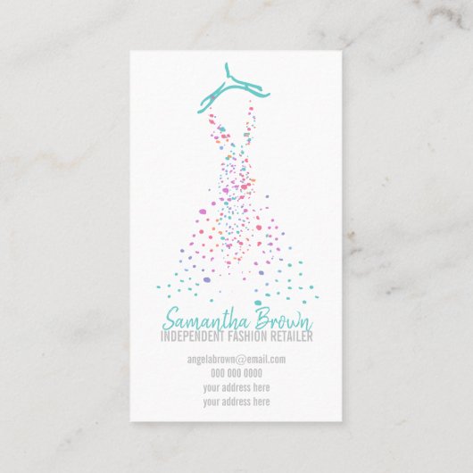 Mode Dress Boutique Winkelblogger Visitekaartje (Achterkant)