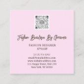 Mode Dress Logo QR Code Body Shape Dress Vierkante Visitekaartje (Achterkant)