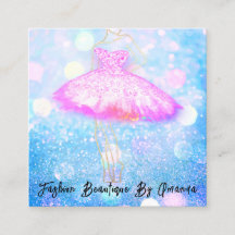 Mode Dress Logo QR-code Glitter Pink Dress Blue