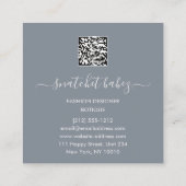 Mode Dress Smoky Logo QR Stylist Body Boutique Vierkante Visitekaartje (Achterkant)