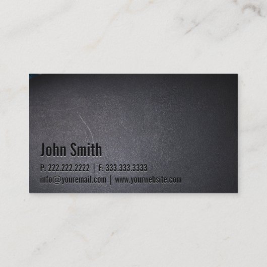 Mode Elegant Dark Bold Text Minimalist Visitekaartje (Achterkant)