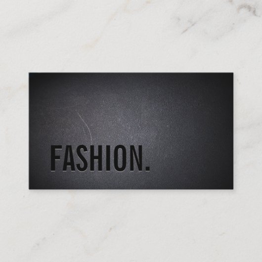 Mode Elegant Dark Bold Text Minimalist Visitekaartje (Voorkant)