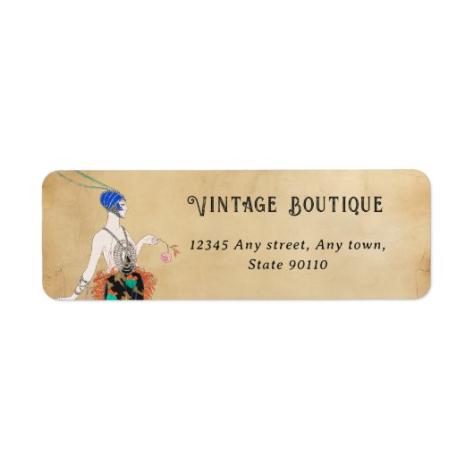  Mode Elegant Retro Retro Retour Adres Etiket (Voorkant)