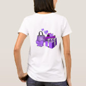 Mode Emoji bekletsen met winkelen T-shirt (Achterkant)