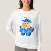 Mode Emoji in blauw maken met winkelen T-shirt (Voorkant)