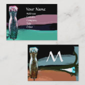 MODE EN BEAUTY ANTIEK EGYPTE-MONOGRAM blauw Visitekaartje (Voorkant / Achterkant)