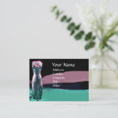 MODE EN BEAUTY ANTIEK EGYPTE-MONOGRAM blauw Visitekaartje (Staand voorkant)