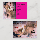 MODE EN BEAUTY ANTIEK EGYPTE MONOGRAM fuchsie Visitekaartje (Voorkant / Achterkant)