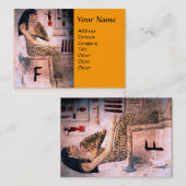 MODE EN BEAUTY ANTIEK EGYPTE MONOGRAM geel Visitekaartje (Voorkant / Achterkant)