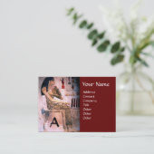 MODE EN BEAUTY ANTIEK EGYPTE MONOGRAM rood Visitekaartje (Staand voorkant)