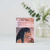 MODE EN BEAUTY ANTIEK EGYPTE MONOGRAM, roze Visitekaartje (Staand voorkant)