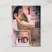 MODE EN BEAUTY ANTIEK EGYPTE MONOGRAM, roze Visitekaartje (Achterkant)