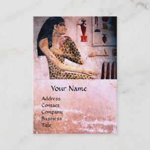 MODE EN BEAUTY ANTIEK EGYPTE MONOGRAM, roze Visitekaartje