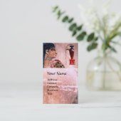 MODE EN BEAUTY ANTIEK EGYPTE MONOGRAM, roze Visitekaartje (Staand voorkant)
