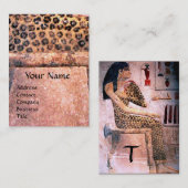 MODE EN BEAUTY ANTIEK EGYPTE MONOGRAM, roze Visitekaartje (Voorkant / Achterkant)