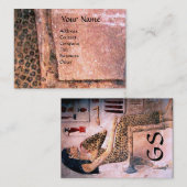 MODE EN BEAUTY ANTIEK EGYPTE MONOGRAM, roze Visitekaartje (Voorkant / Achterkant)