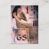 MODE EN BEAUTY ANTIEK EGYPTE MONOGRAM, roze Visitekaartje (Achterkant)