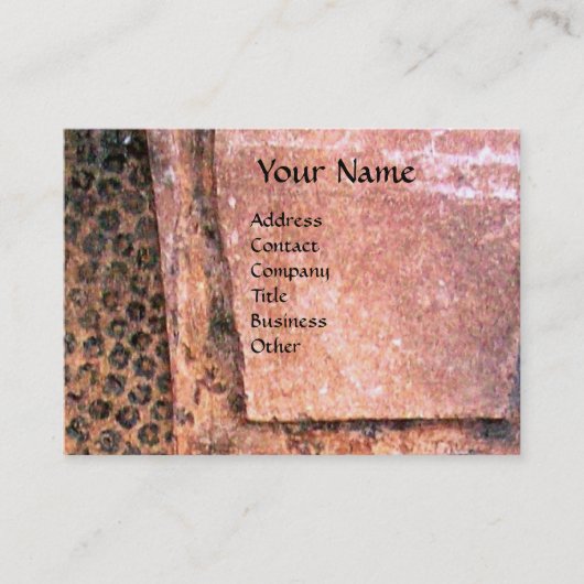 MODE EN BEAUTY ANTIEK EGYPTE MONOGRAM, roze Visitekaartje (Voorkant)