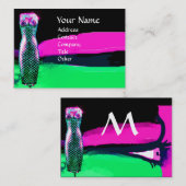 MODE EN BEAUTY ANTIEK EGYPTE MONOGRAM roze Visitekaartje (Voorkant / Achterkant)