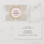 Mode en Beauty Faux Gold Glitter en pailletten Visitekaartje (Voorkant / Achterkant)