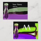 MODE EN BEAUTY VAN ANTIEK EGYPTE MONOGRAM paars Visitekaartje (Voorkant / Achterkant)