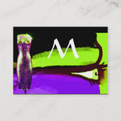 MODE EN BEAUTY VAN ANTIEK EGYPTE MONOGRAM paars Visitekaartje (Achterkant)